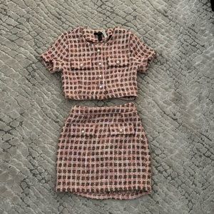 Forever 21 pink multi crop set